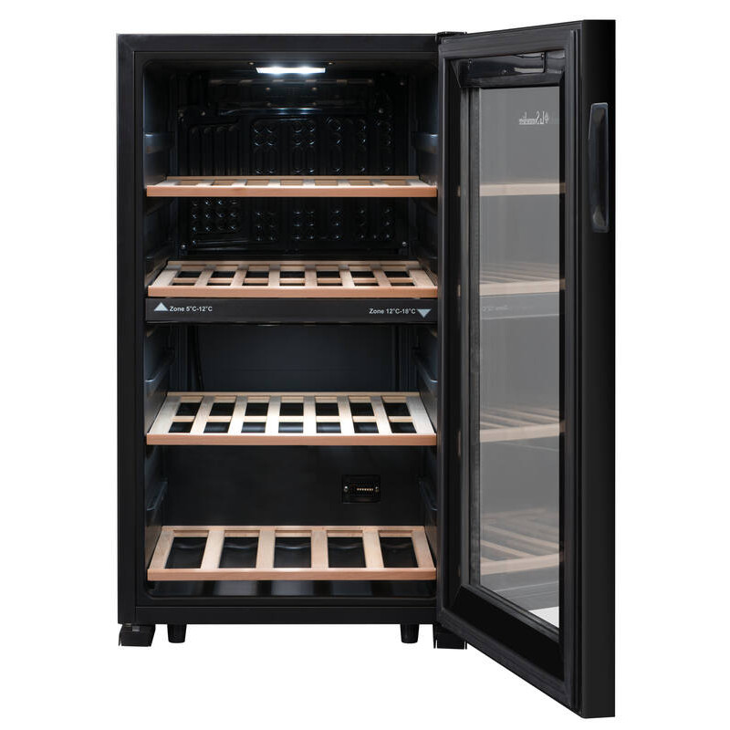 Dual-zone temperature-controlled cellar LS51.2ZBLACK 50 Bottles - La Sommelière