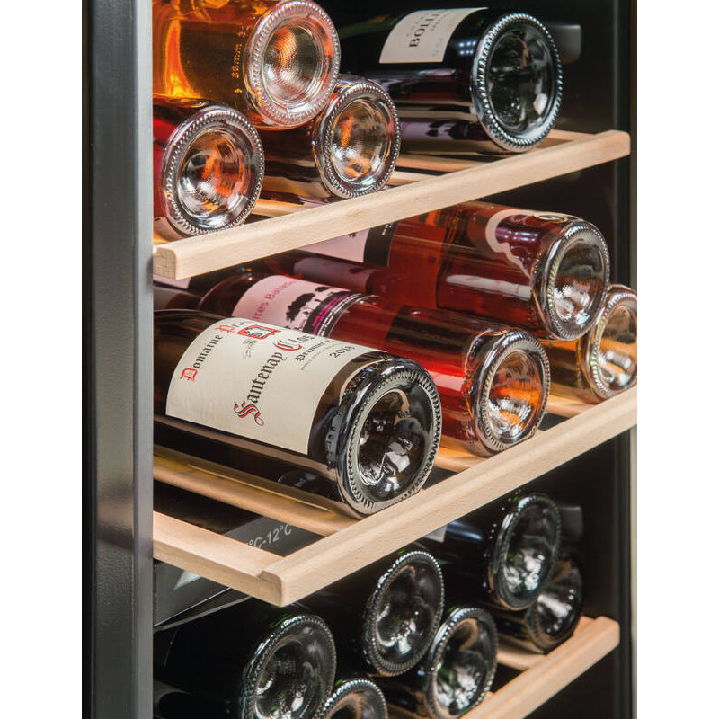 LS51.2ZBLACK La Sommelière: Modern and Compact Wine Cellar - 50 Bottles